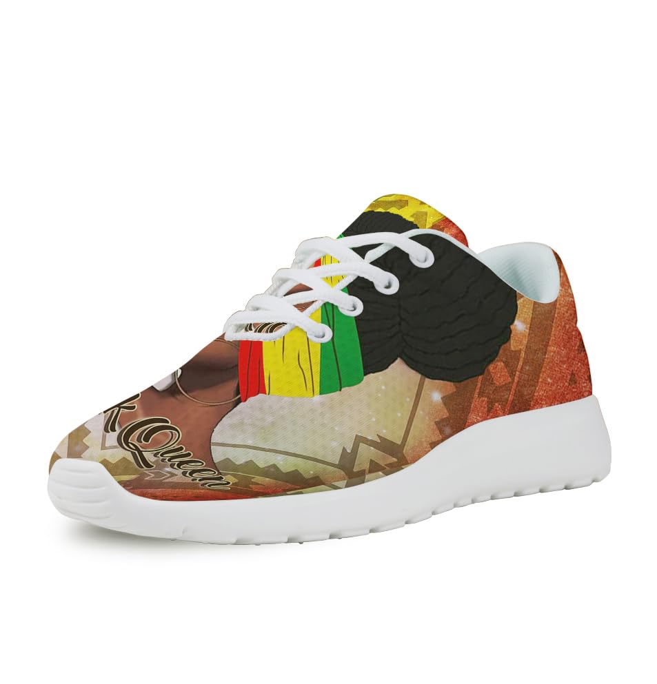 Black Queen African Shoes for Women Men Trail Running Casual Fashion Sneakers Slip-on Tennis Shoes