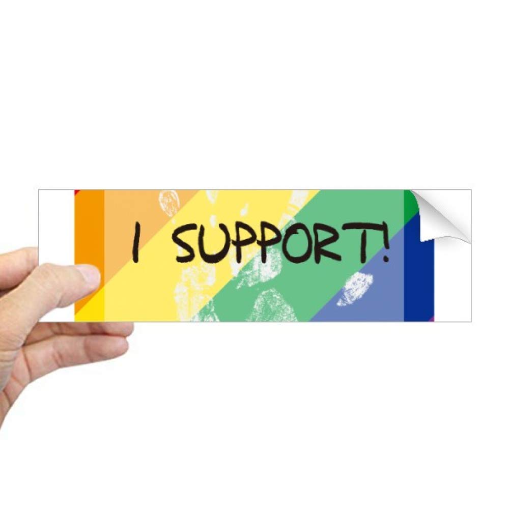 Adhesivo LGBT arco iris rectangular resistente al agua para parachoques 4
