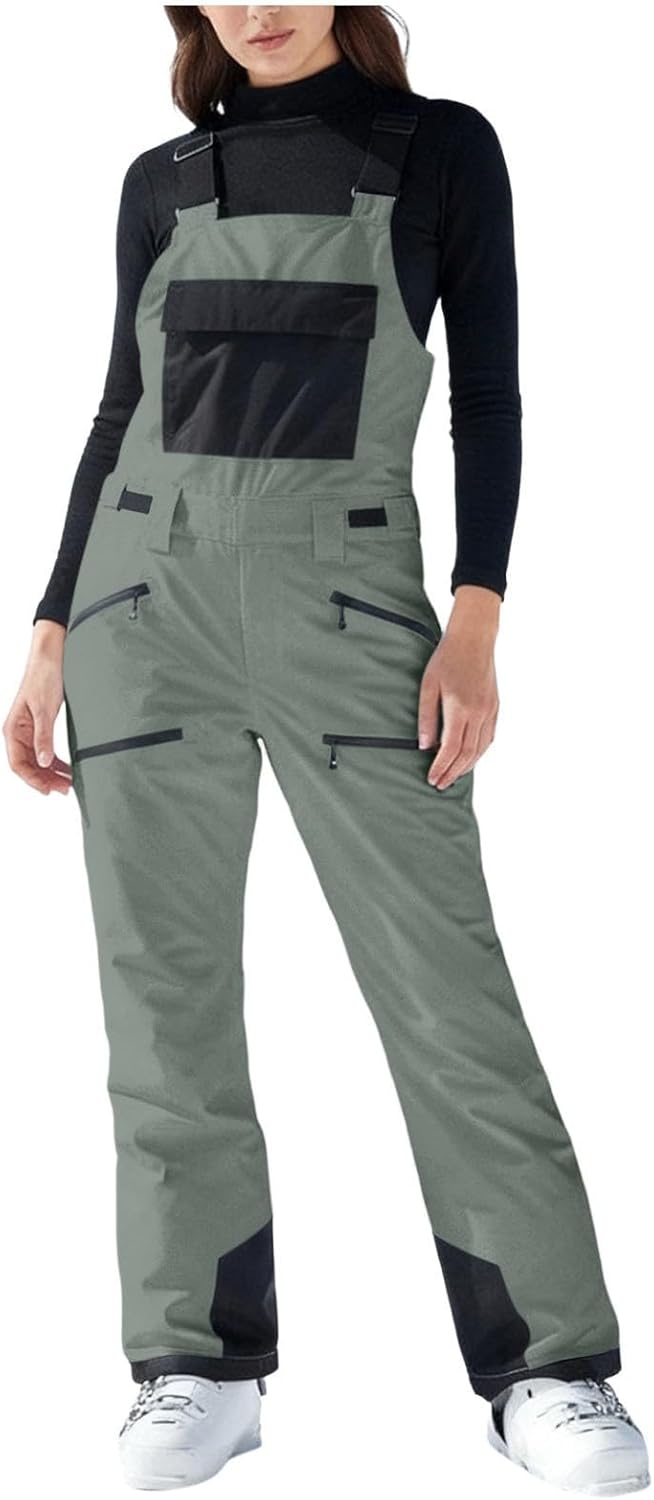Ski Bibs For Women Waterproof Insulated Ski Pants Winter Snow Season Outdoor Warmth Skiing Suspenders Jumpsuits