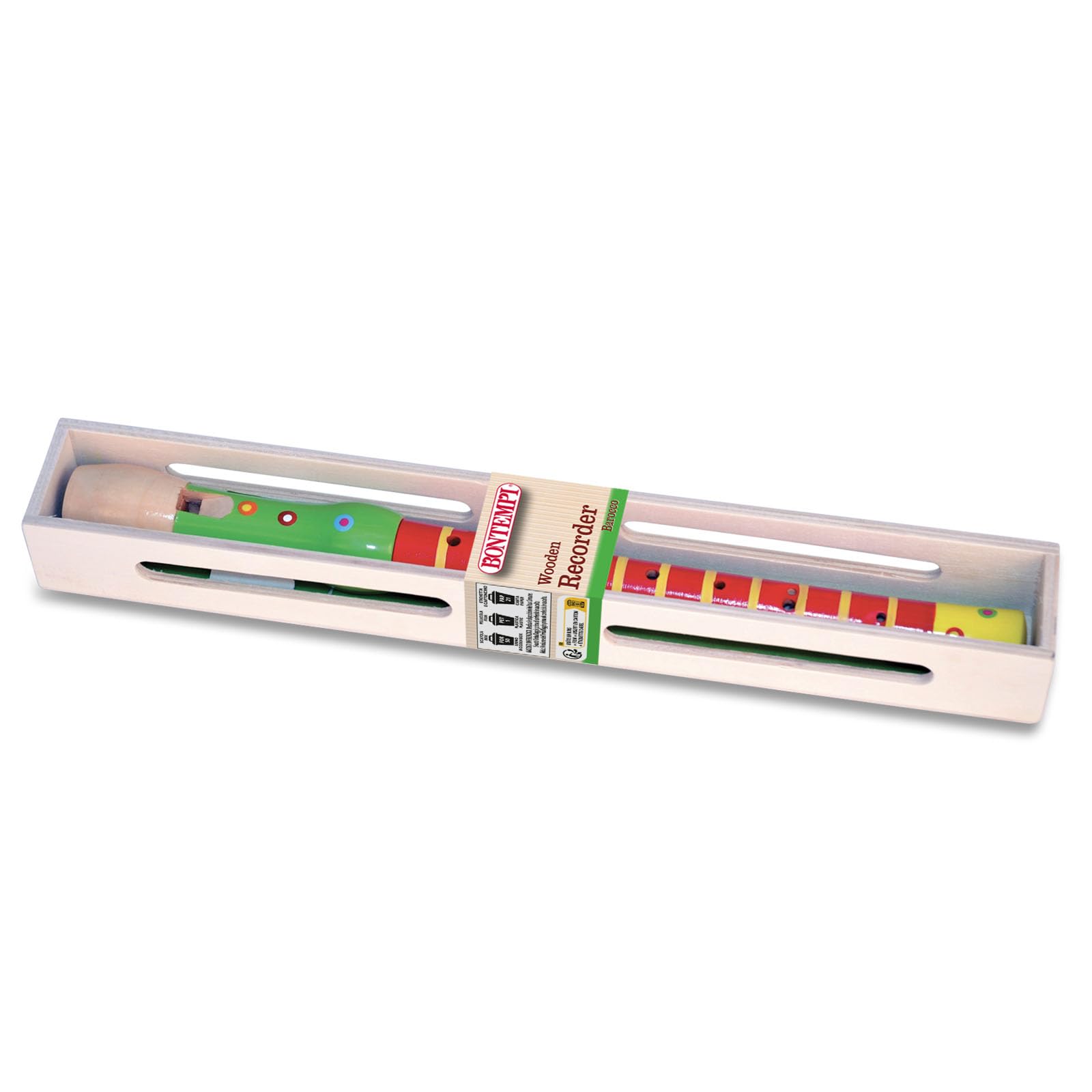 Bontempi - 313010 - Instrument De Musique - Flûte Soprano en Bois Doigté Baroque - Coloris Aléatoire