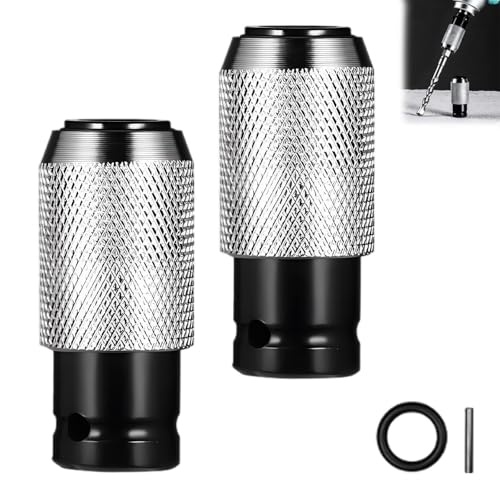 Rotary Hammer Adapter with Impact Drill Bits Set, Electric Drill Converter with Alloy Steel Air Socket Adapter, Quick-Lock Squar