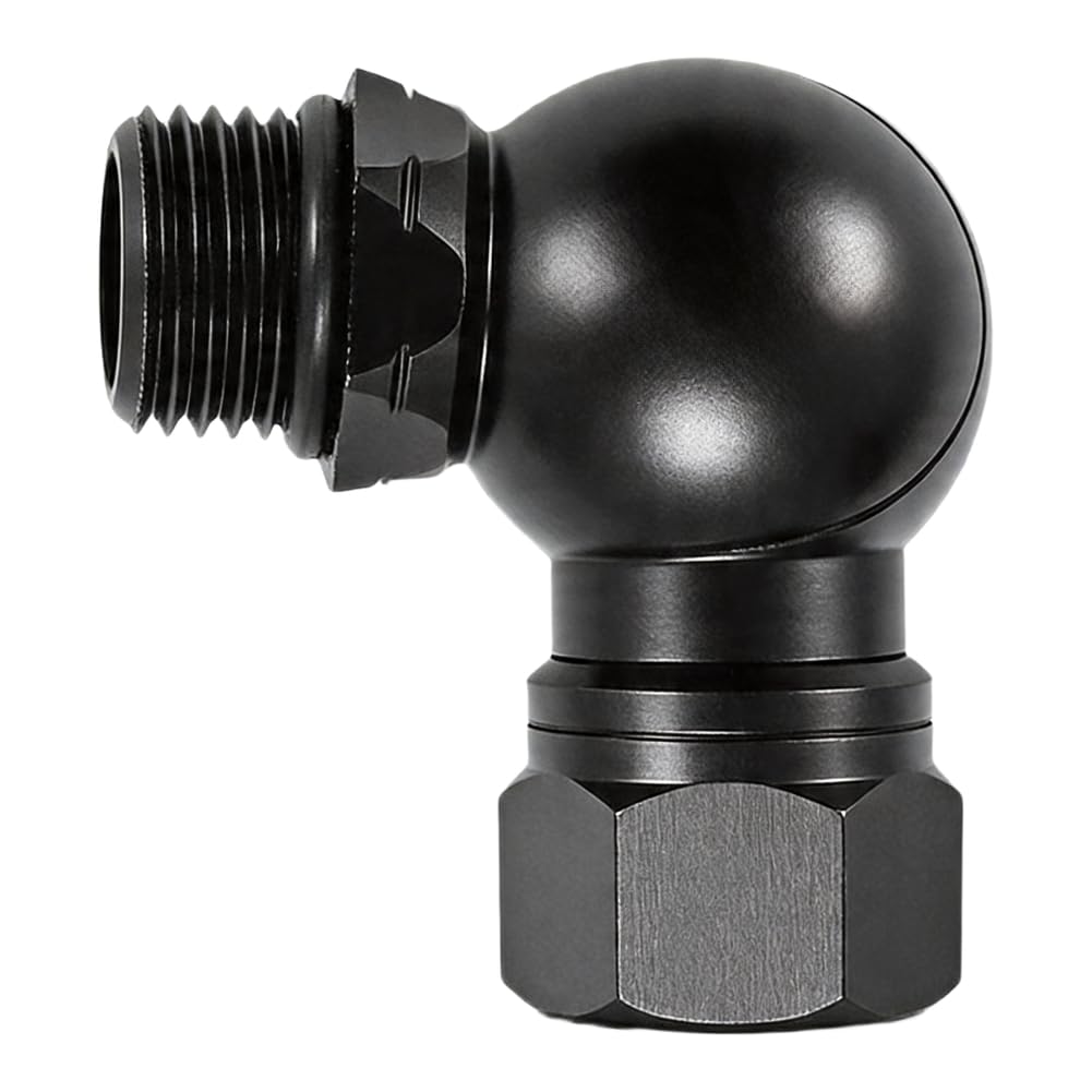 Adaptador giratorio 360 buceo de aleación CNC conector 9/16 extensor manguera negro regulador