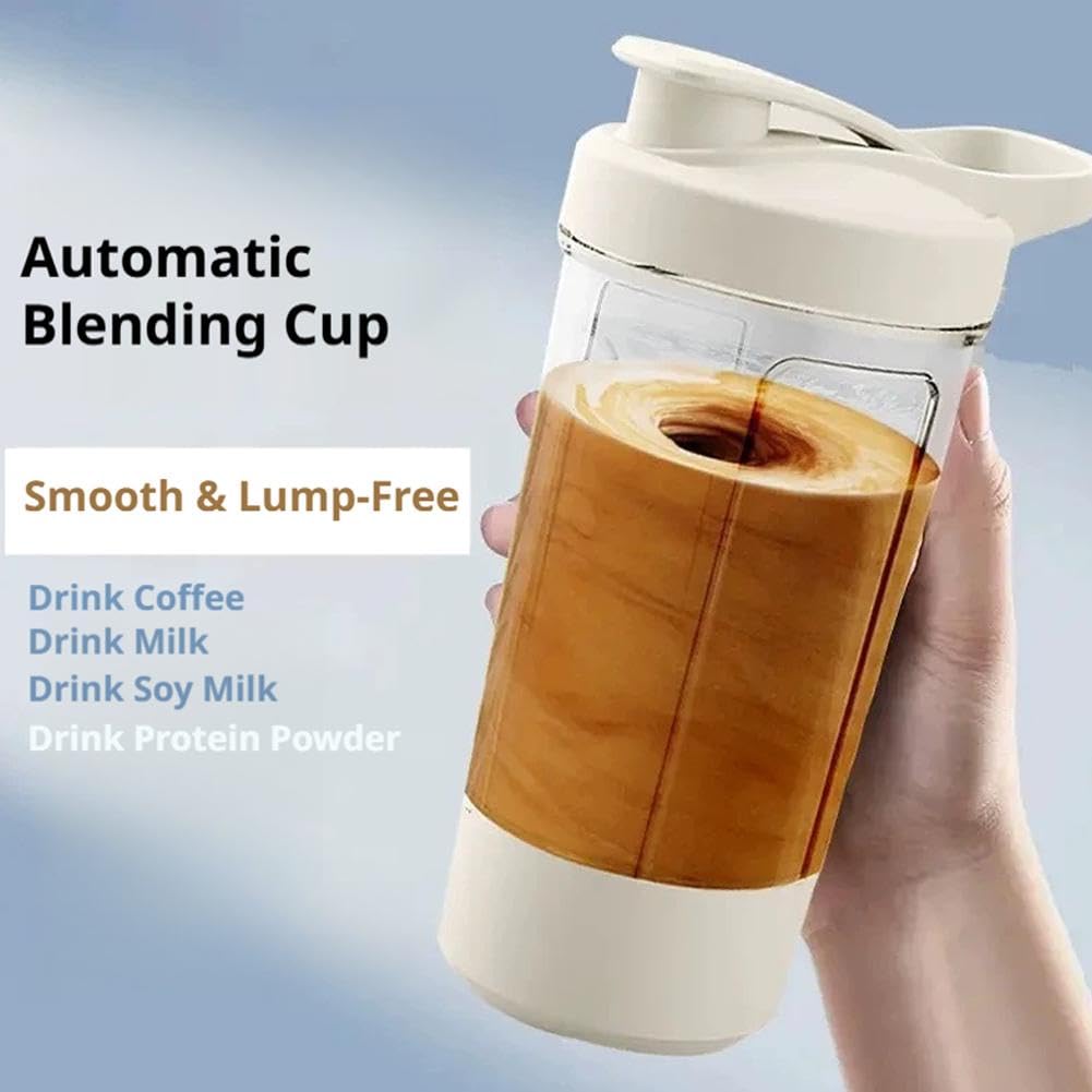 Elektrischer Shaker-Becher, 7000 U/min, automatische Mischflasche für Protein-Shakes und Kaffee, 625 ml, tragbarer Mixer mit Typ-C-Schnellladung