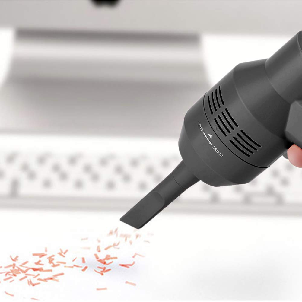POENVFPO Odkurzacz Klawiaturowy, Odkurzacz na Sprężone Powietrze, Mini Ręczny USB do Klawiatury do Laptopa Stacjonarnego (BLACK)