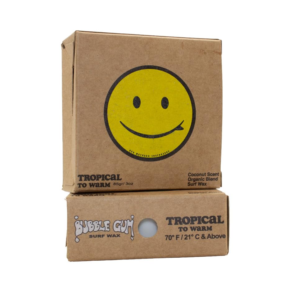 Bubble Gum Surf Wax Organic Rob Machado Formula Tropical/Warm 6 Pack