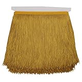 Nonmol Gold Fringe Trim Tassel Sewing Trim 6Inch Width 10 Yards Long for Clothes Accessories Latin W