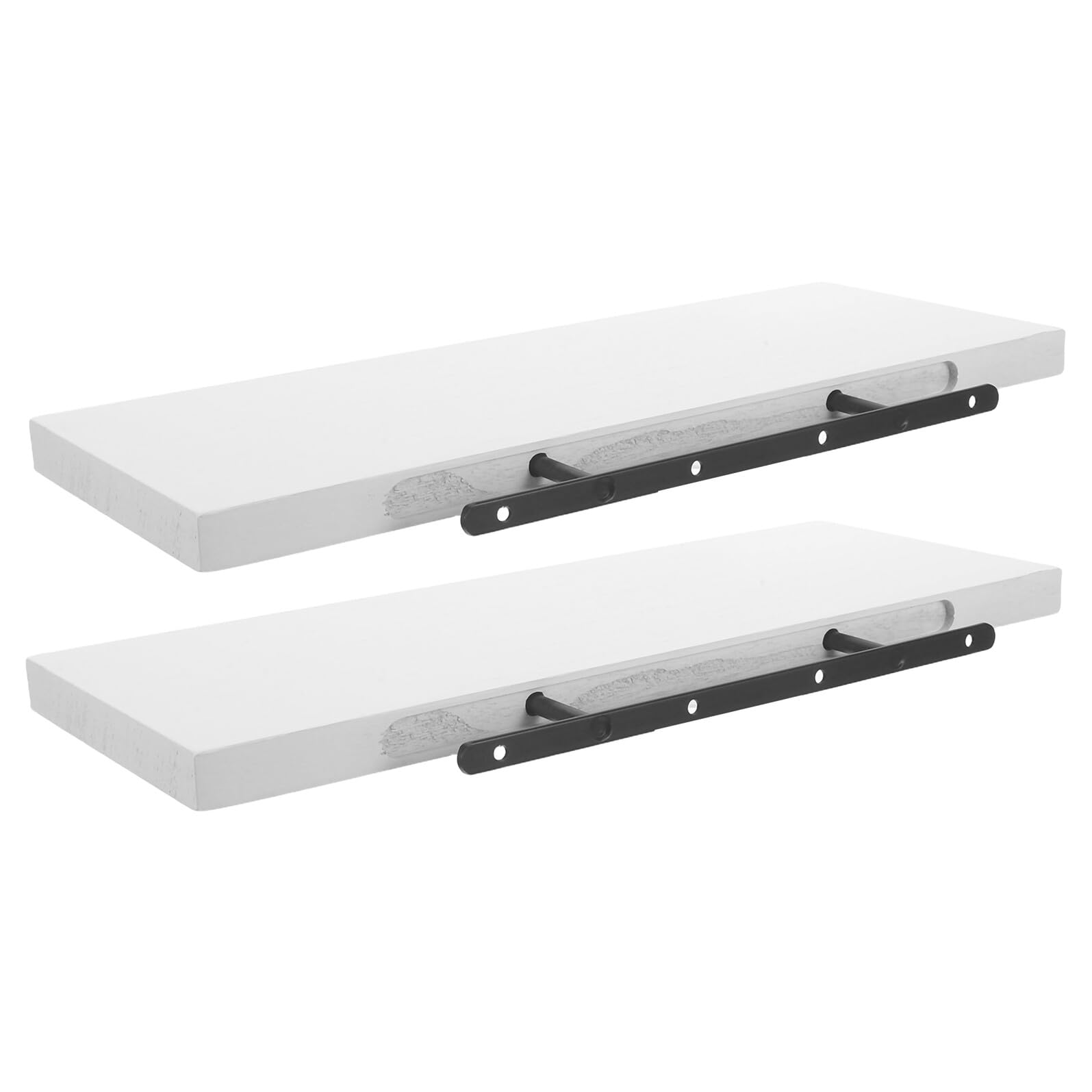 Étagère murale en bois blanc pour salle de bain et salon déco cosy