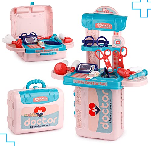 Image of zest 4 toyz Doctor Play Set for Kids 3 in 1 Carry Along Pretend Role Play Toy Made in India Portable Learning Toy for Kids Boys (Multicolor)