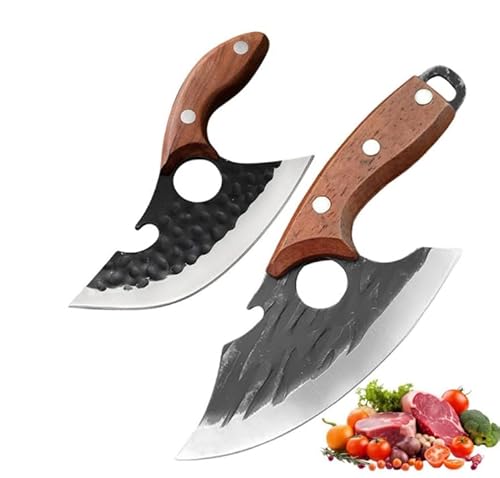 Wruhamd Viking Knife Set of 2, Japanese Meat Cleaver Knife