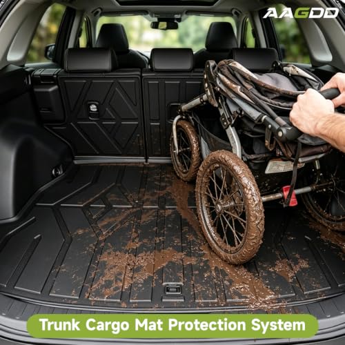 AAGDD Cargo Trunk Mat with Backrest Mats for Toyota RAV4 2019-2025 (Include Hybrid),All Weather Protection TPE Heavy Duty Cargo Liner RAV4 Accessories,Black by AAGDD - Used condition - Image 4