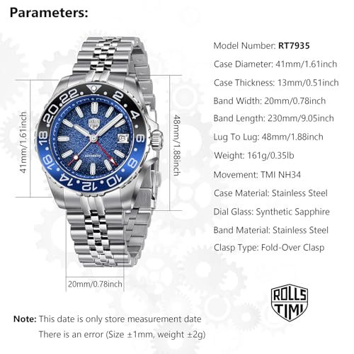Montre GMT homme automatique idéale pour voyager et plonger avec style