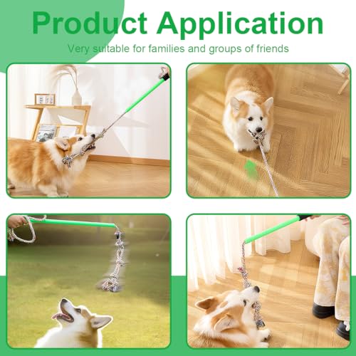 XPEX 1 PCS Reizangel für Hunde - Profi-Spielzeug für Ultimativen Spielspaß und Körperliche Auslastung - Für Kleine,reizangel hunde martin rütter, Mittlere und Große Hunde.