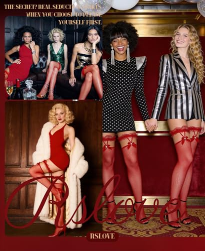 Image of RSLOVE Women Fishnet Stockings Sexy Thigh High Pantyhose Women Tight Hosiery