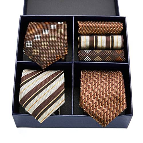 Set de corbatas y pañuelos de seda para hombre