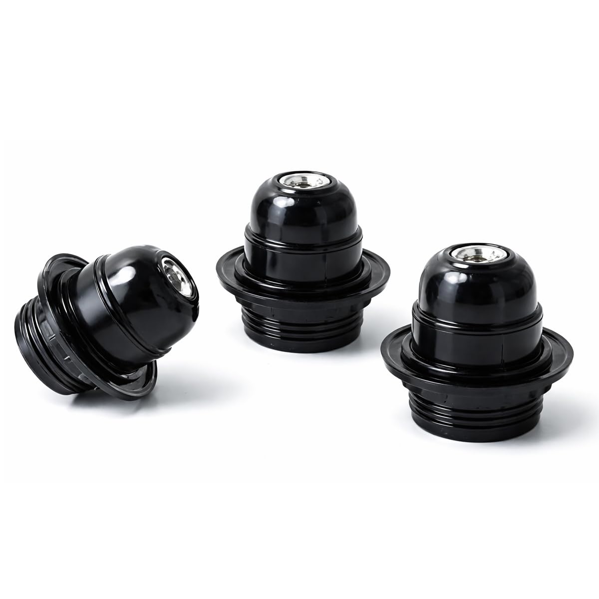 The Decor Nest Edison Screw Type Holder, E27 Black Ring Type for Table Lamps, Pack of 3 PCS (UNBREAKABLE)-image-19