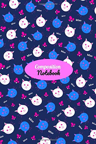 Miao: Cat journal notebook with lined high quality paper for girls & women