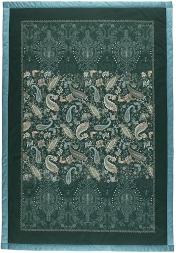 Bassetti MONNALISA Plaid aus 100% Baumwolle in der Farbe Grün V1, Maße: 135X190 cm - 9333433