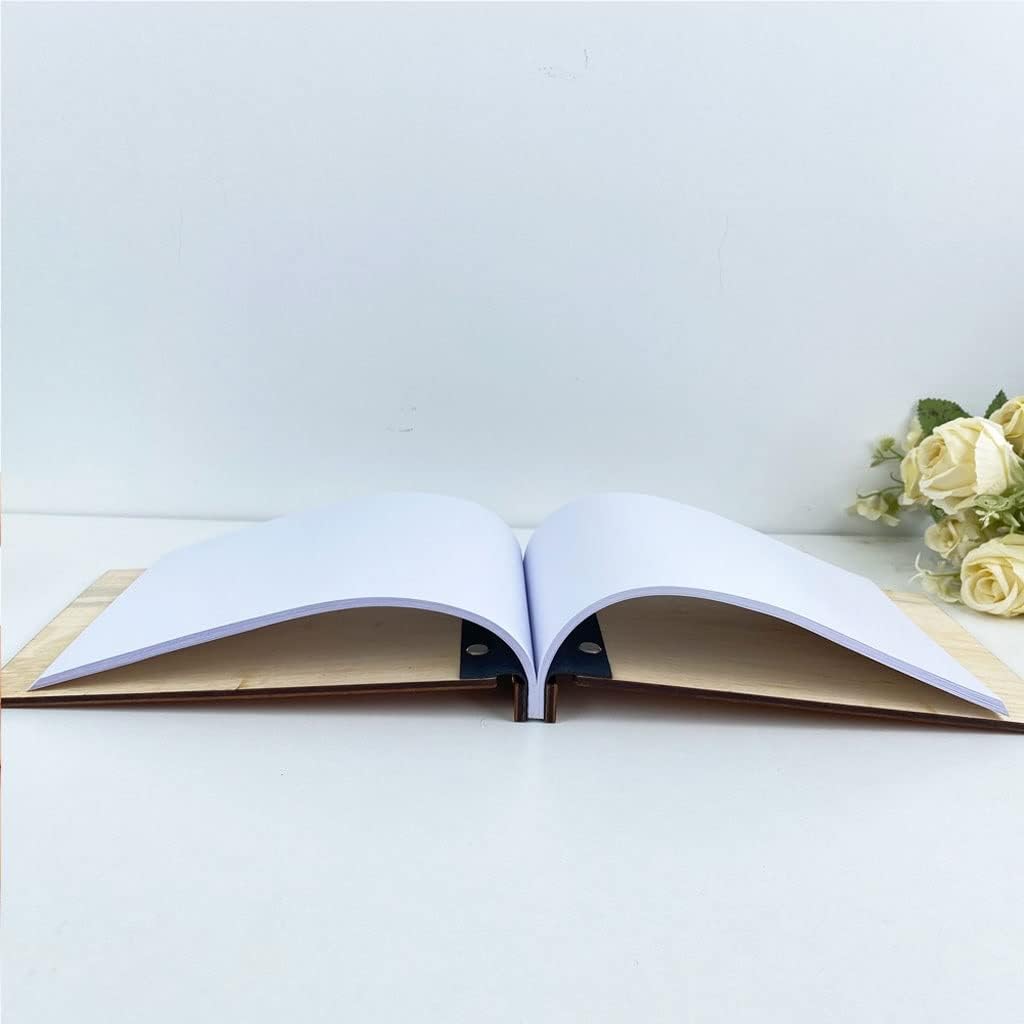 JSEIAJB Personalized Guestbook Sign for Weddingwooden Guest Signatures Book Album Baptism Mariage Decoration(15.24cmX22.86cm)
