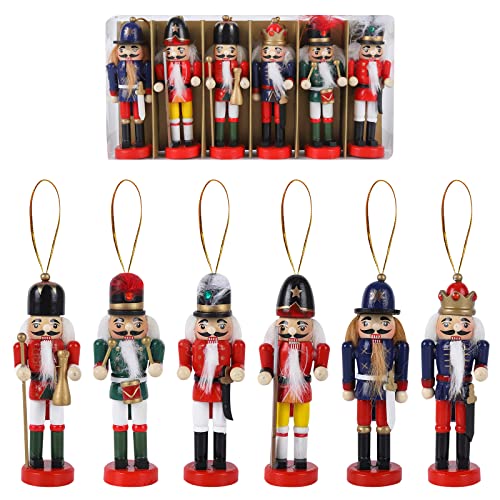 6 Stücke Weihnachten Nussknacker Figuren Nussknacker Soldat Ornamente...