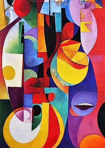 Peinture abstraite SERENDIPITP pour un salon moderne toile art mural