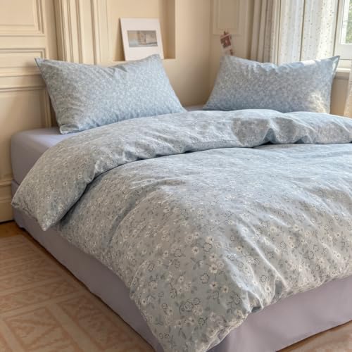 Housse de Couette 260x240 Bleue Lavable en Machine à 40°C - 4