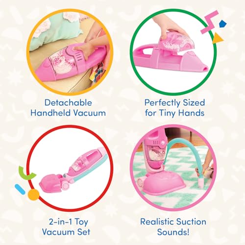 Image of Battat Play Circle Toy Vacuum, 2-in-1 Home Neat Home with Sound, Playset