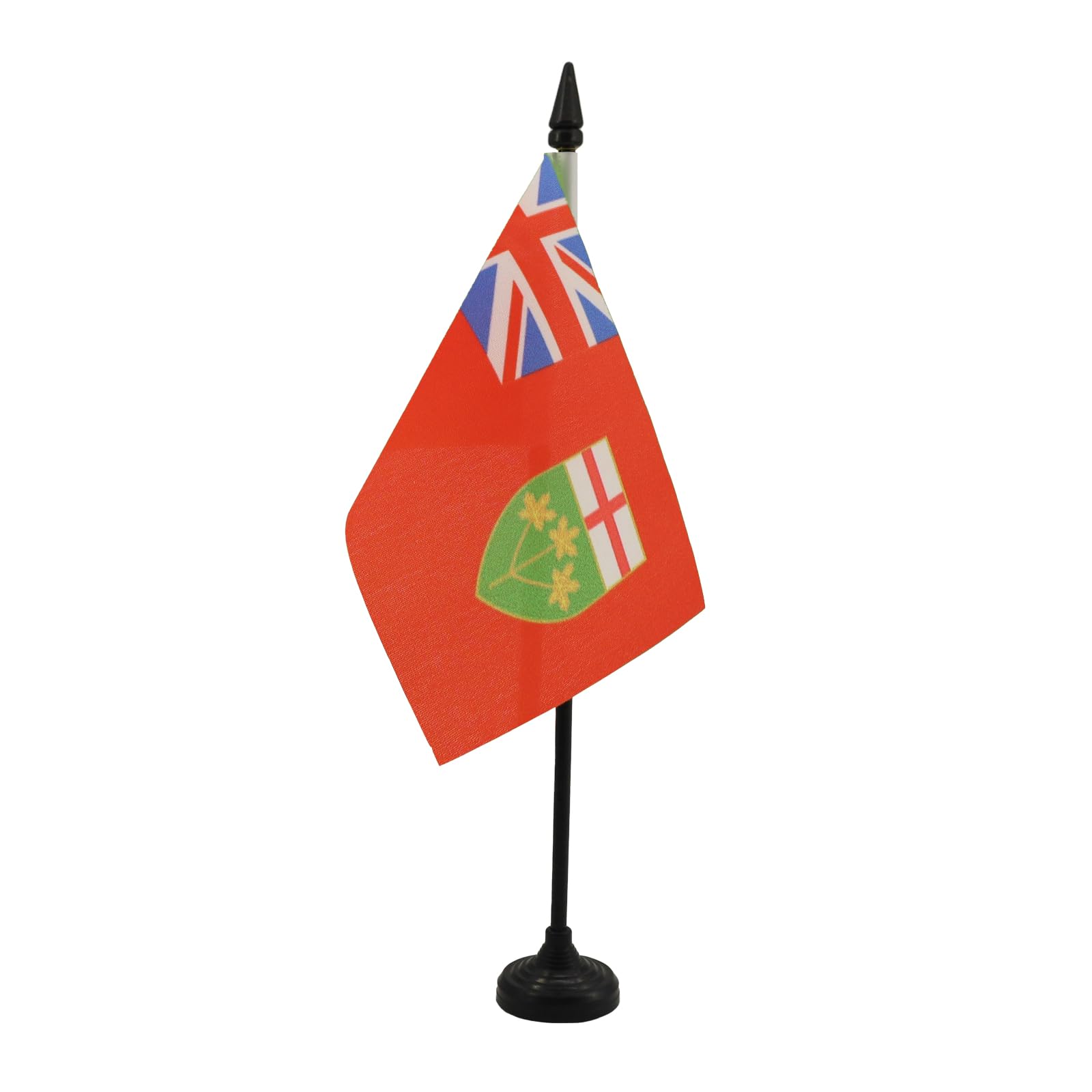 AZ FLAG, Ontario Table Flag 4'' x 6'', Canadian region of Ontario Office Mini Banner 100% Polyester 15 x 10 cm