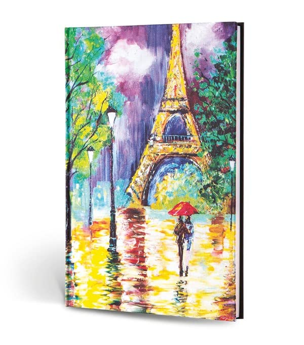 Le Color Creamona Paris Dokulu Mini Defter Çizgili Paris