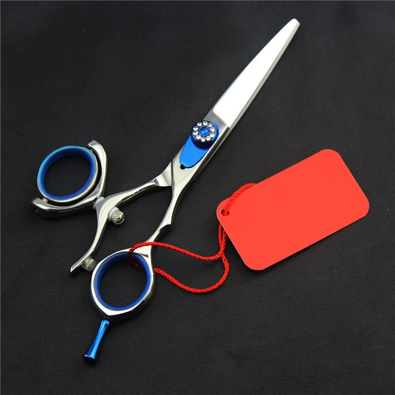 Swivel Thumb Hair Cutting Shears, 6 inch Japanese 440c Steel Right Handed Hair Scissor 360 Degree Rotation Cutting Shears Flying Shears for Barber