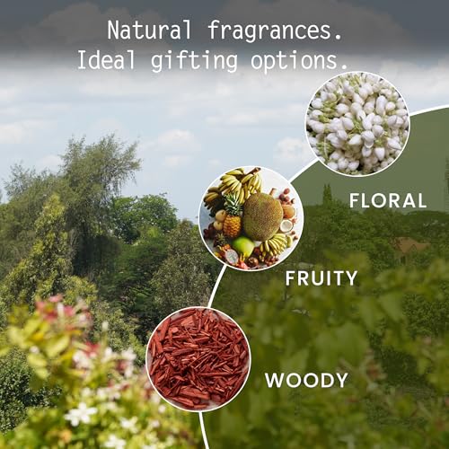 Image of Nyassa An Indian Tradition Handmade Soap Gift Set | 3 Natural Soaps - Sacred Sandalwood, Temple Mogra & Alphonso | raksha bandhan gift hamper | raksha bandhan gift