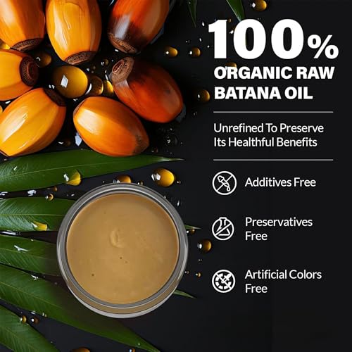 Image of Batana Oil for Hair Growth and Nourishment-100% Raw Unrefined Batana from Honduras,Strengthens, Moisturizes, Reduces Hair Fall(120ML,4.06FL.OZ)