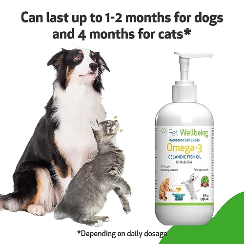 Pet Wellbeing Omega-3 Daily EFA Fish Oil for Dogs - Wild-Caught, Cold-Water Fish, Healthy Skin and Coat, Joint Health and Mobility, Fatty Acids, Anchovies, Sardines - EPA, DHA - 8 fl oz (236 ml) - Thumbnail 7