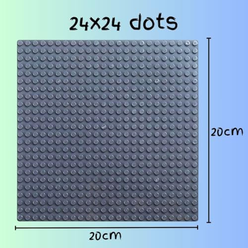Image of Make-Believe Baseplate for Building Bricks - Compatible with Classic Bricks only (24x24 dots) (Pack of 4)