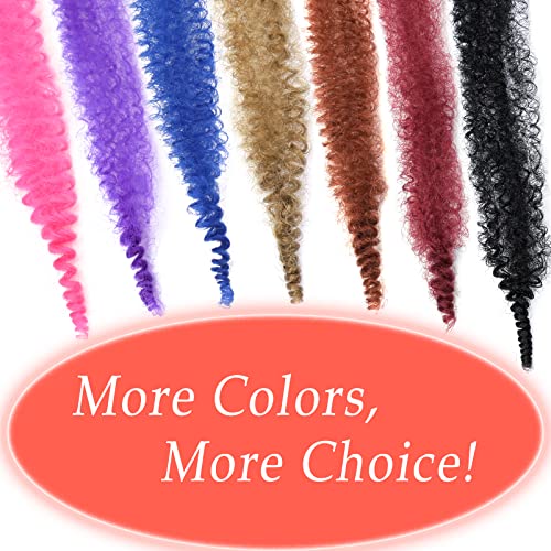 Marley Hair 10 Inch 7 Packs Pre Separated Springy Afro Twist Hair Marley Twist Braiding Hair For Faux Locs Crochet Hair Pre Fluffed Spring Twist Hair Synthetic Hair Extensions (10",1B) #TOP5