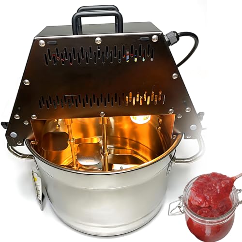 JXYQ Batidora automática de 10 l con agitador de ollas y Gran Abertura de alimentación. Batidora de Acero Inoxidable para Preparar mermeladas y Salsas.