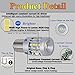 Eluseastar S25 P21/4W BAZ15D LED Bulbs White 6000K Built in Resistor with 6000LM Extremely Bright for Car Side Marker Brake Reverse Backup Daytime Running Light, 2 Pack