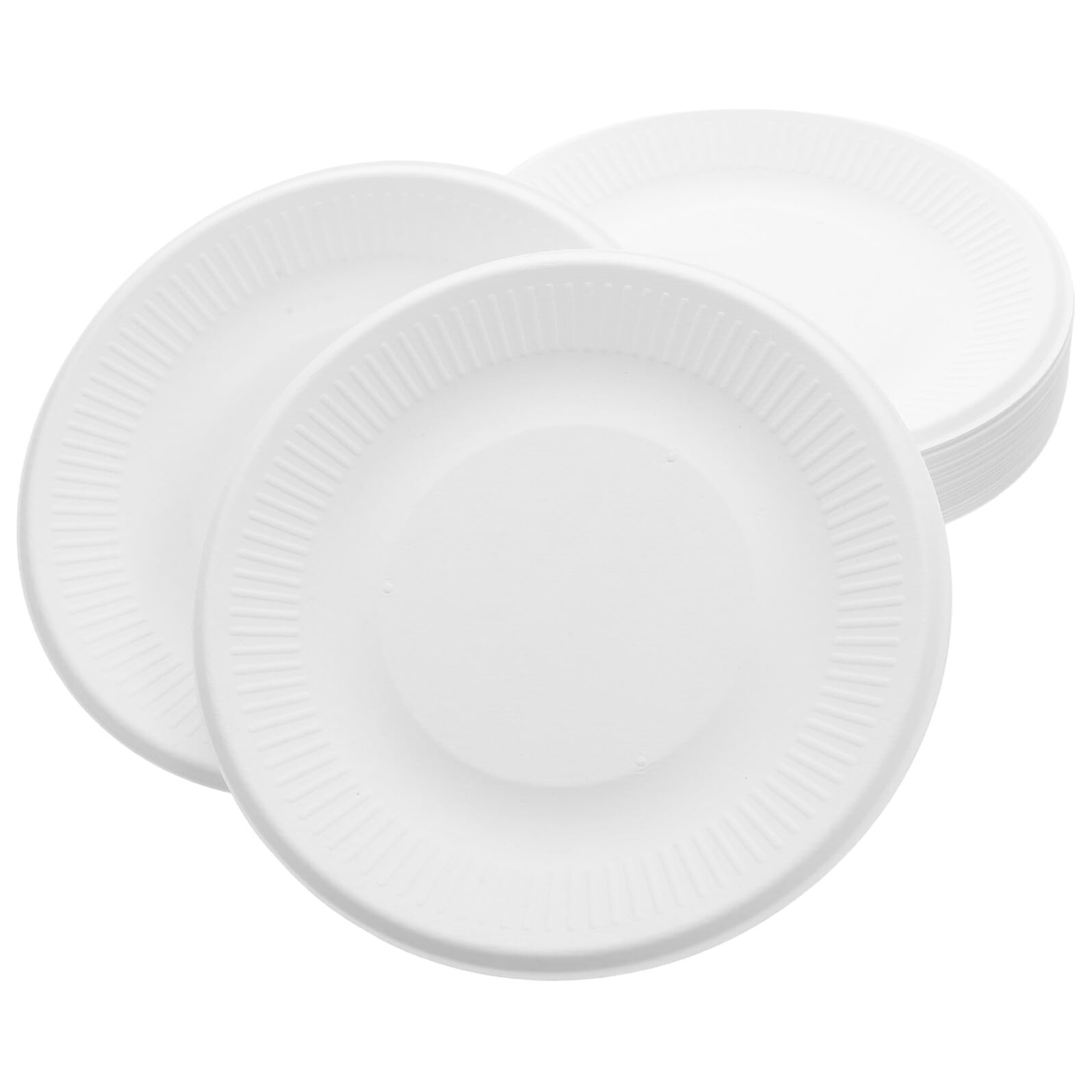 GARVALON 200 pezzi Piatti Monouso Resistenti e Spessi in Carta Piatti Rotondi per Dolci Antipasti e Snack per Feste ed Eventi
