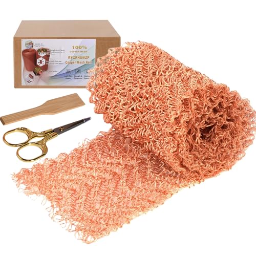Image of Copper Mesh Rodent Control Copper Wool for Slugs Mice Pest Snail Bird Control 4 inch x 50 in Copper Wire for Weep Hole Covers Rodent Mesh