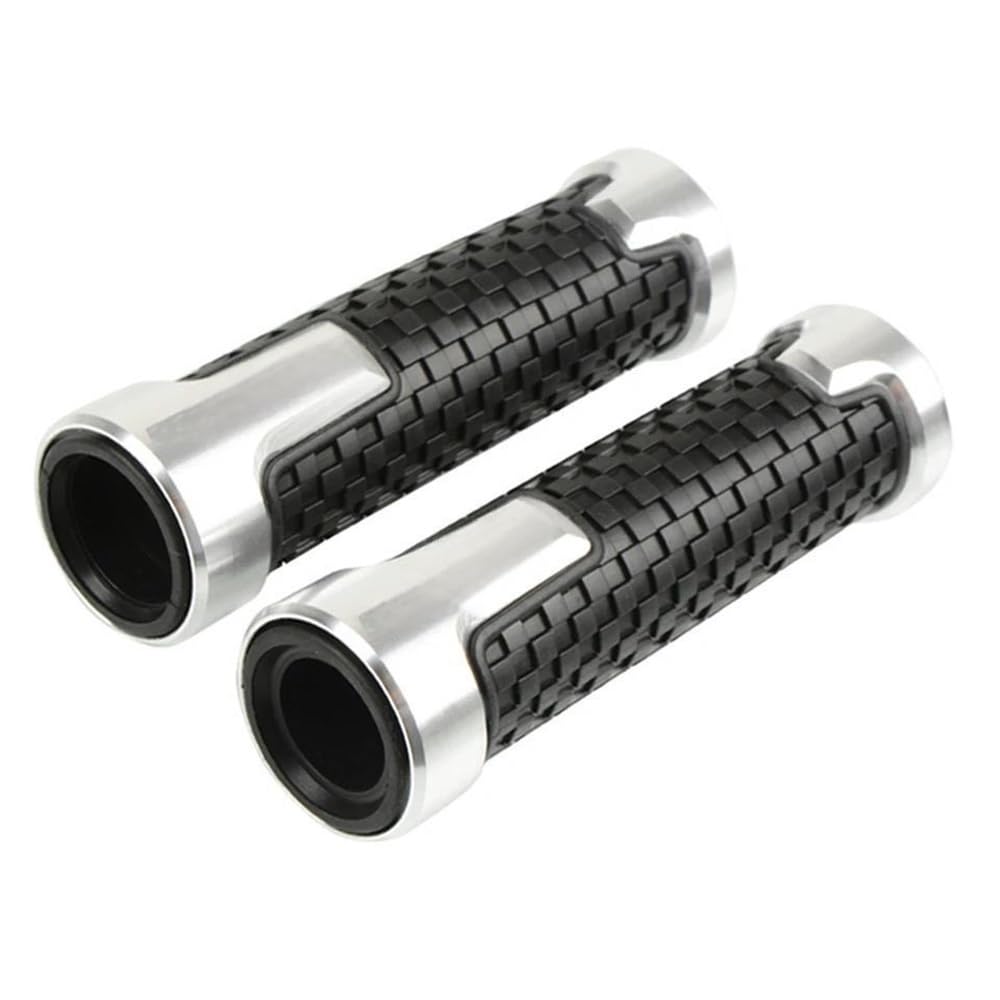 Puños de manillar para CBR 600 antideslizantes con contrapesos de aluminio CNC color plata