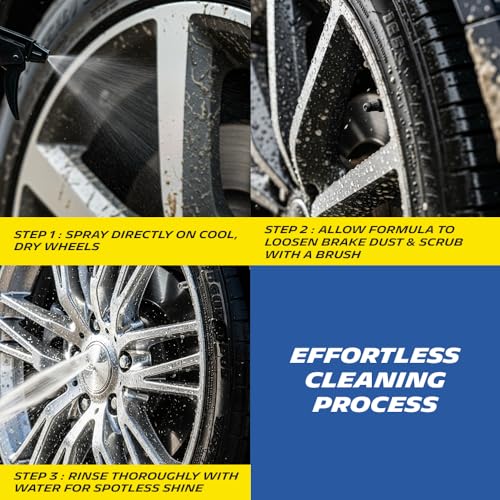 Image of MICHELIN Wheel & Rim Cleaner 500ml | Powerful Brake Dust & Grime Remover | Acid Free Formula Safe on Alloy, Chrome & Painted Wheels Deep Cleaning Formula Restores Shine & Removes Iron Contaminants