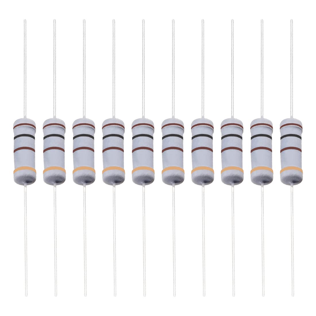 Lot 50 Résistances Film Carbone YOKIVE 3W 1 Ohm 5% - Idéal Pour Projets Électroniques DIY, Réparations Et LED