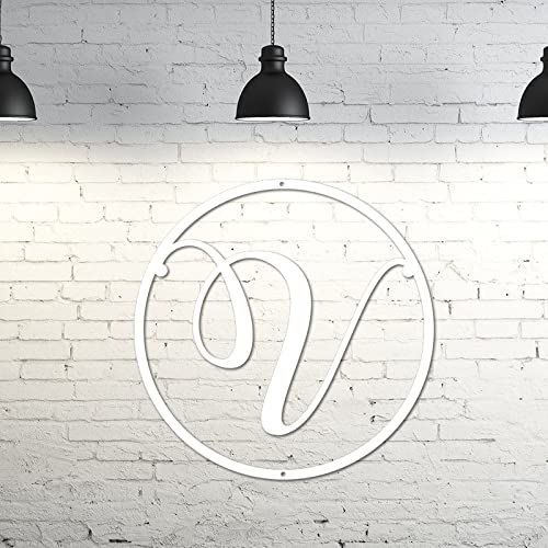 Cadeaux pour décoration extérieure avec initiale V en métal noir - 6