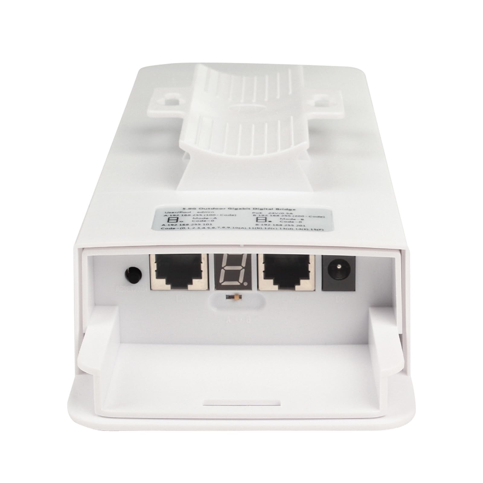 Cuifati Pont WiFi Extérieur 5 GHz, Pont Ethernet sans Fil Longue Portée 5 Km, Point à Point Gigabit, Extension Réseau Double Port 900 Mbps pour Granges, Garages, Fermes (Prise UE)