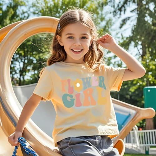 Image of Kids Short Sleeve Tees Toddler Crewneck T-Shirts Boys Girls Dino Raccoon Excavator Silly Goose Flower Girl Tops 2-7 Years