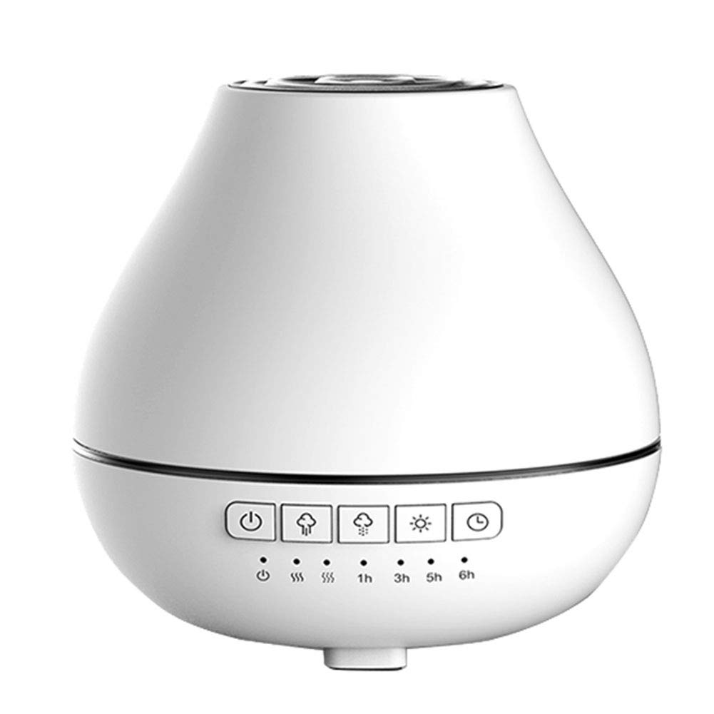 XRXX Diffusori di Aromi da 200ml Diffusore di Oli Essenziali A Luci Notturne A 4 Colori Umidificatori Ad Ultrasuoni Design Silenzioso White