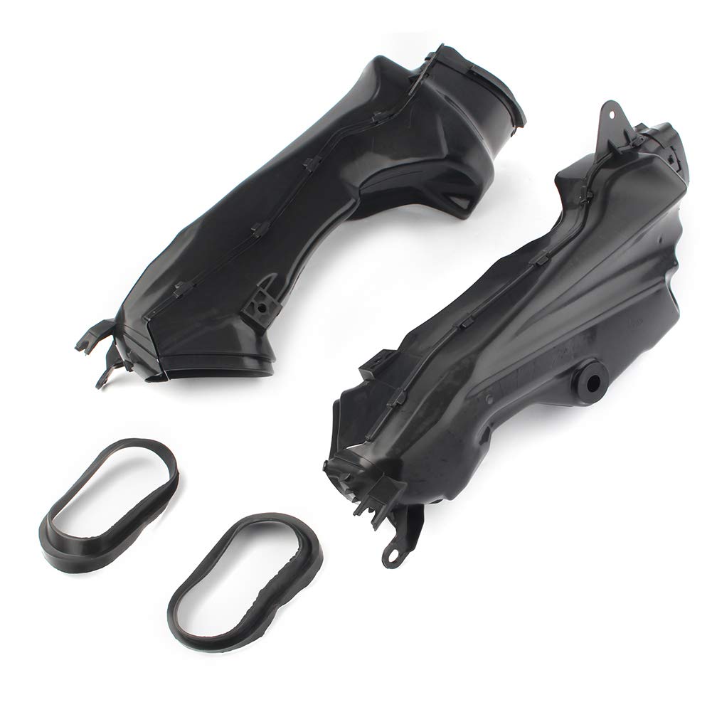 KUAFU Ram Air Intake Tube Duct Pair For Suzuki GSX-R 600/750/1000 (2000-2003) - ABS Plastic, Black