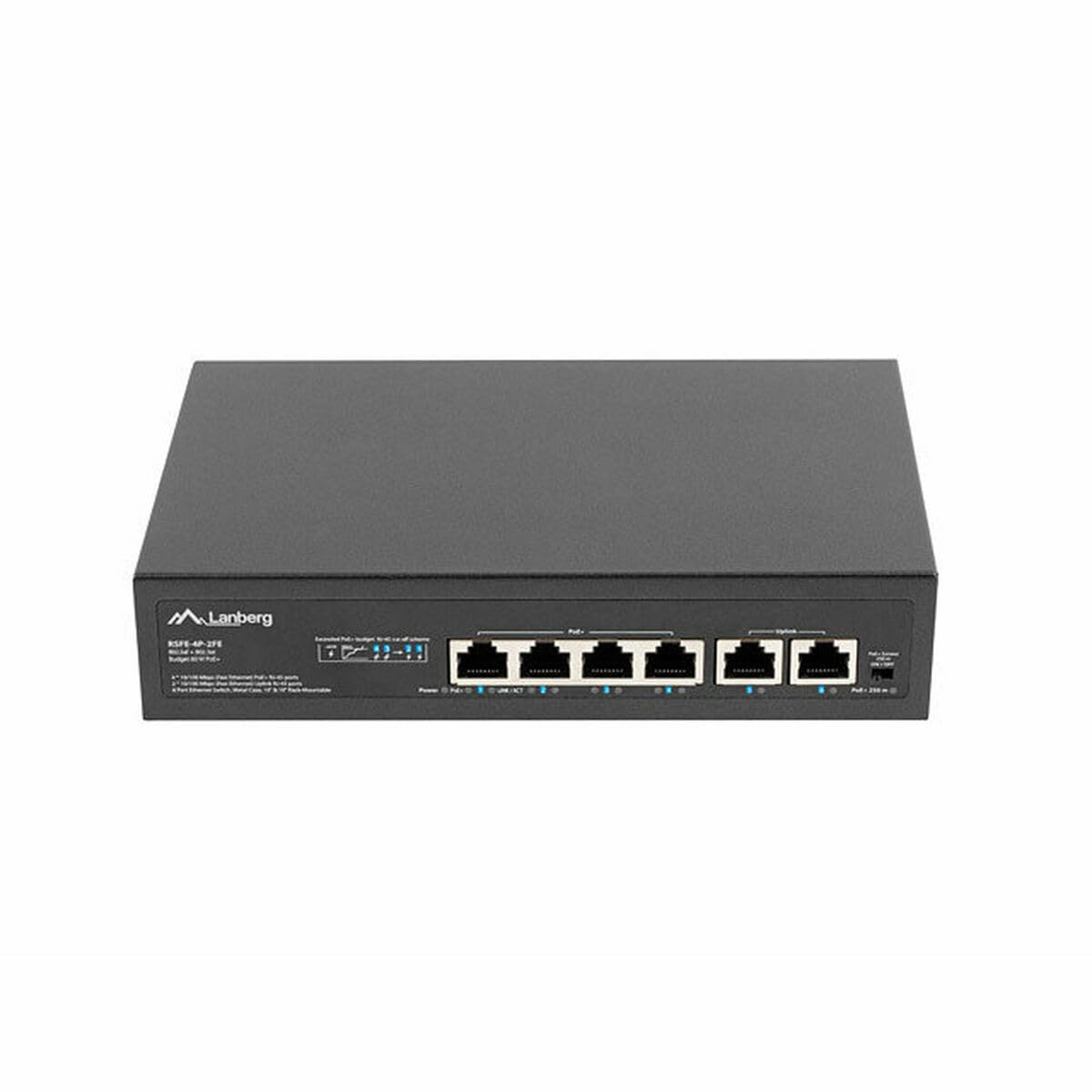 LANBERG POE+ SWITCH RACK 10"/19" RSFE-4P-2FE-60