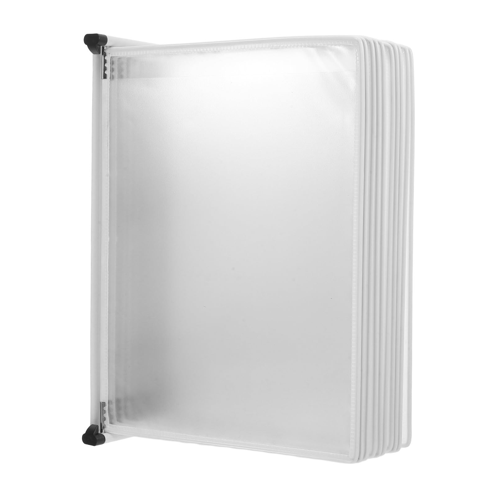 DOITOOL Espositore per Documenti da Parete A4, 5 Pagine, Ferro e Pvc, Bianco, Design a Ribalta Rapida, Salvaspazio, per Presentazioni e Ufficio