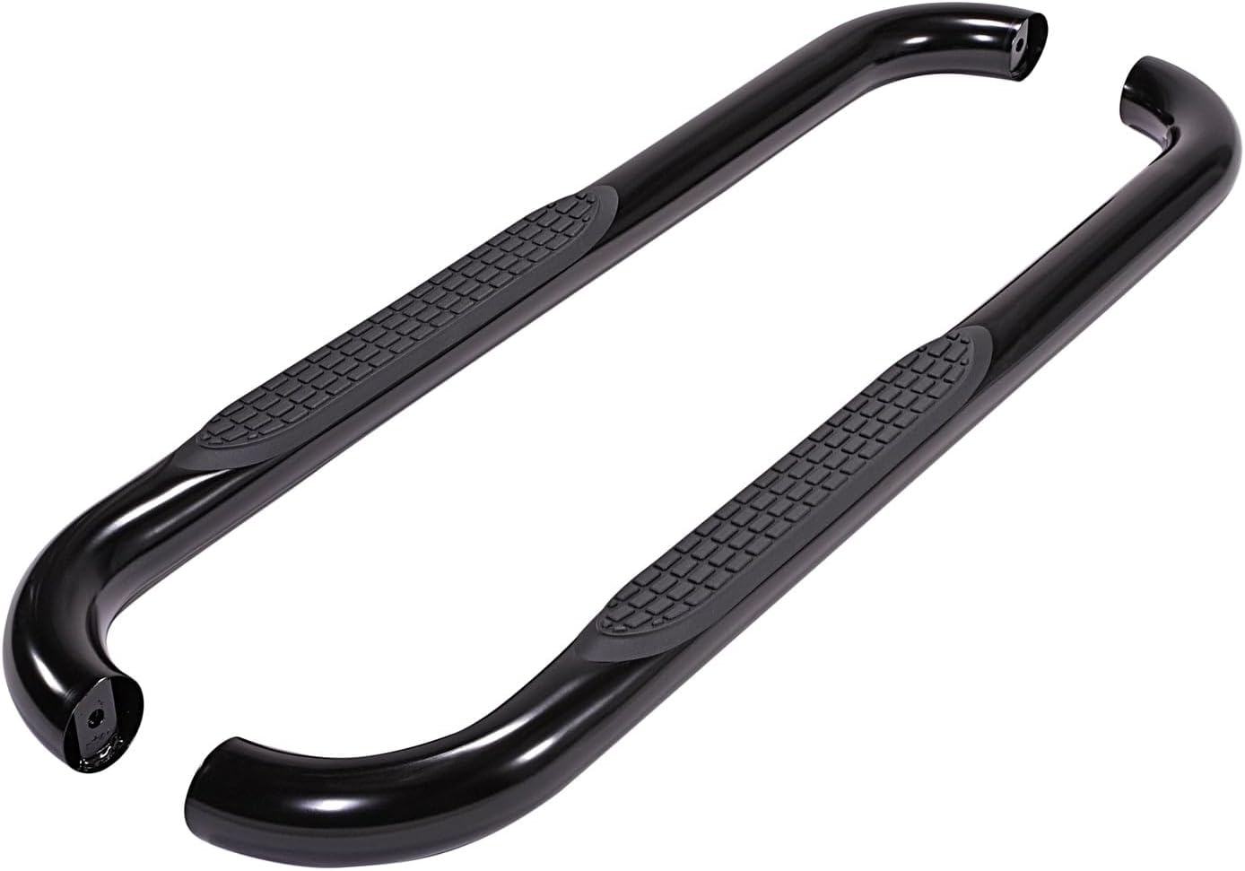 TrailFX Nerf Bars for Chevrolet Silverado 1500 Standard Cab 2020-202 Black Powder Coated Steel 3 Inch Round Bent Side Steps Slip-Resistant Step Pads Frame Body Mount Set of 2 Running Boards