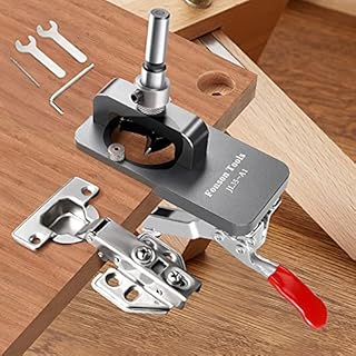 Riiai 35mm Cabinet Hinge Jig Drilling Hole Puncher, Accurate Locking Woodworking Dowel Jig Drill Guide Locator for Door Concealed Installation Household Tools
